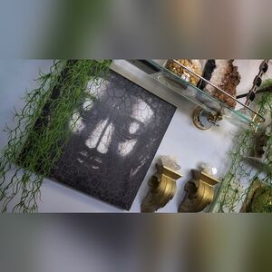 Dark Textured Buddha Meditation Wall Art